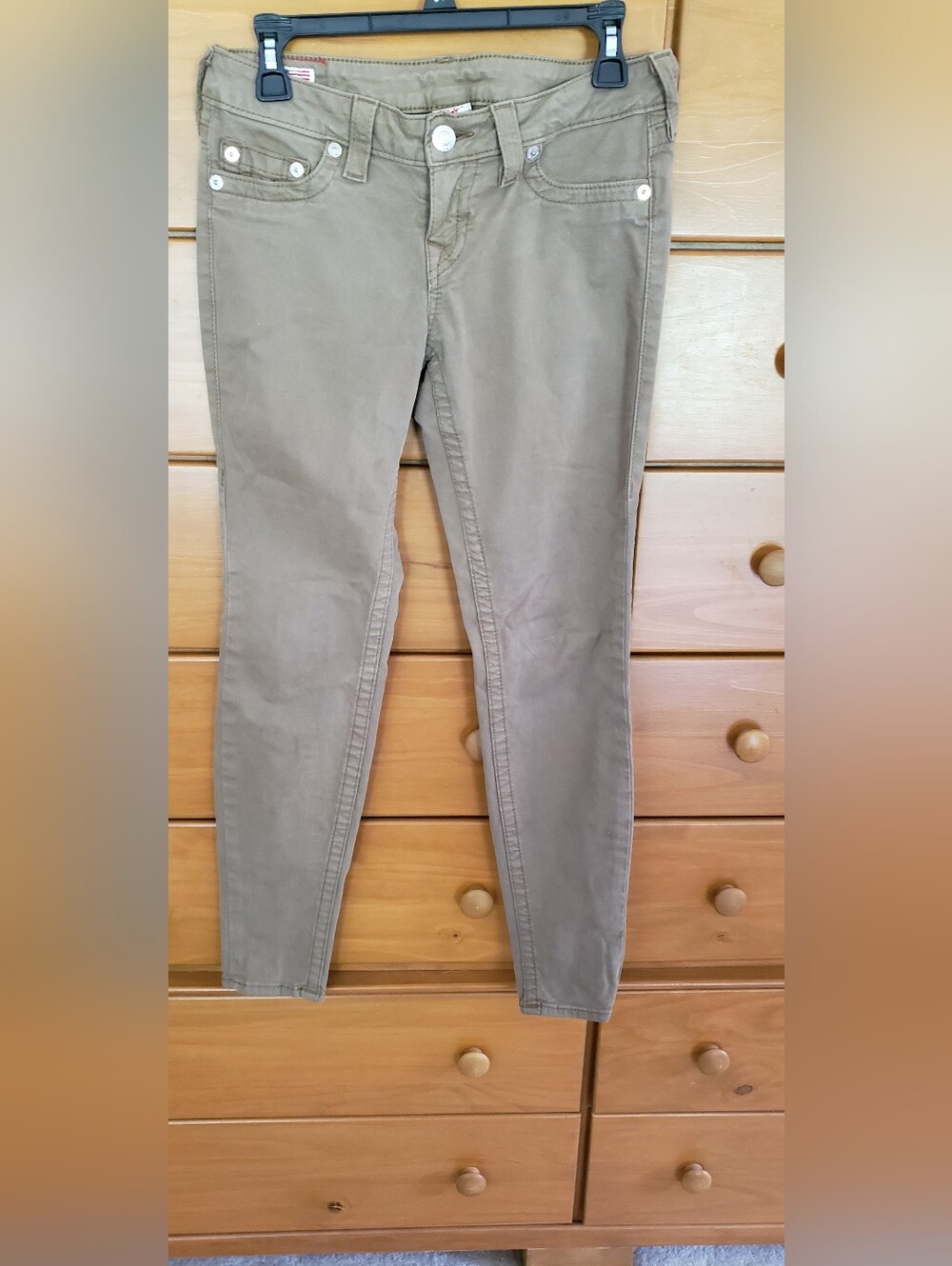 True Religion Skinny Jeans in Olive/Taupe